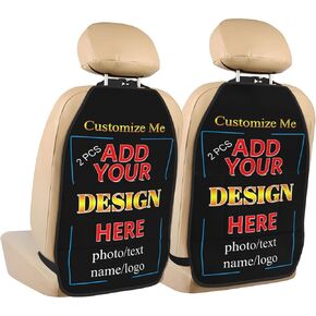SHUANGFEI 2 PCS Car Seat Protector Backseat Car Organizer Personalized Anti-kick Mats Back Seat Storage Cover for Vehicles to Protect from Dirt Mud & Scratches, seatback01