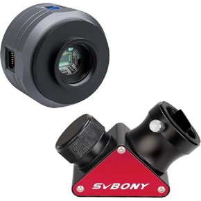 SV188P Dielectric Mirror Star Diagonal, 90 Degree Mirror Diagonal with SC715C Telescope Planetary Camera, 1.45μm Micro Pixel IMX715 Color Astronomy Camera, for Planetary Photography