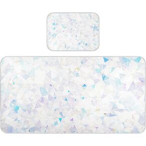 Shining Blue-White Gemstone Cooling Baby Waterproof Crib Mattress pad 28" x 52" Breathable Bed pad for Kids, Adult