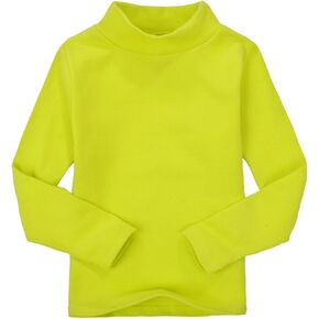 Turtleneck Shirts for Kids Girls Boys | Cotton Long Sleeve Tees | Soft Warm Undershirt | Basic Solid Color Layering Top