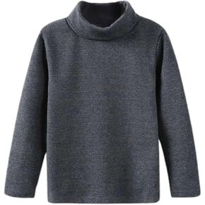 Toddler Turtleneck Shirts for Girls & Boys | Cotton Long Sleeve Tees | Soft Solid Color Undershirt | Basic Casual Top