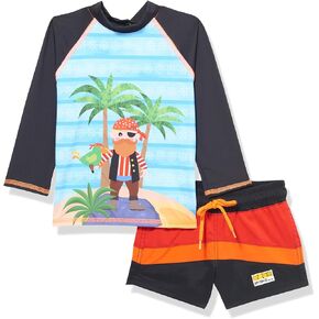 Boys' Long Sleeve Swim Set: Rashguard and Board Shorts