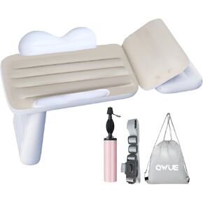 Inflatable Toddler Airplane Bed - Inflatable Airplane Bed for Toddlers, Plane Baby Seat Extender for Kids, Blow Up Air Mattress for Child Travel Sleep Bed with Safety Belt, Carry Bag, Pump