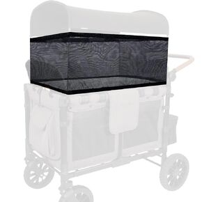 Stroller Wagon Sunshade Net for Wonderfold W4 W2 Breathable Mesh Bug Net Cover Foldable Sun Shade with Sun Shade Stretchable Edges Universal Mosquito Net Black