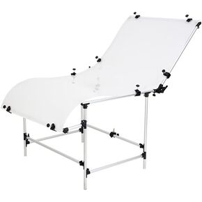 Portable Folding Shooting Table with Dual-Sided PVC Background, Adjustable Light Clip, Thickened Aluminum Frame – Photography Stand for Product Display, Jewelry, Cosmetics (60*130cm)