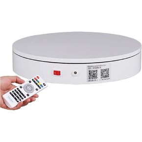 360 Degree Photography Turntable for Shooting Electric Rotating Display Stand with Remote Control for Jewelry Shoes Bag Shooting and dispaly (32cm) ( )