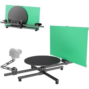Professional Photography Turntable, Rotating Camera Platform for 360 Degree Panoramic Shooting, Adjustable Multi-Angle Design for Product Photography