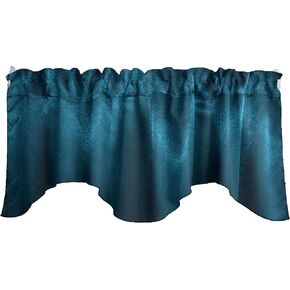 Solid Shiny Satin Scalloped Wave Window Valance Home Décor Bedroom Nursery Kitchen Window (Hot Pink)