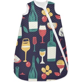 vvfelixl Toddler Sleep Sack for Newborn Colorful Wine Baby Wearable Blanket Sleeveless Swaddle Transition Sleeping Bags for Infant Babys Sleep Suit for 12-24 Months
