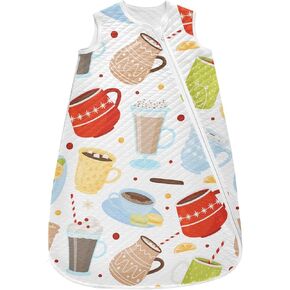 vvfelixl Toddler Sleep Sack for Newborn Hot Winter Drinks Baby Wearable Blanket Sleeveless Swaddle Transition Sleeping Bags for Infant Babys Sleep Suit for 12-24 Months