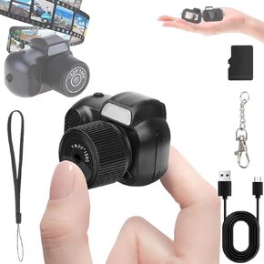 Zoomu Mini Camera Keychain, Retro Camera Keychain That Works, Small Vintage Digital Micro Cameras, Mini Things That Actually Work, 1080p Portable Digital Cameras Key Chain Thumb Sized(64G)