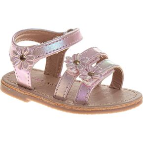 Josmo Baby Girls Sandals Floral Outdoor Open Open Toe Flats First Walker Toddler Girl Girl For Summer Size 2-4 Infant