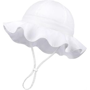 Baby Sun Hat Kids with UPF 50+ Sun Protection Wide Brim Adjustable Beach Hats for Boys Girls