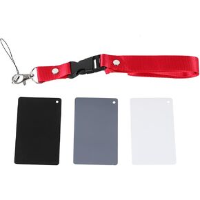 3 in 1 18% Digital Photography Exposure Color Gray White Black Balance Card Set with Strap Suitable for Various Scenarios