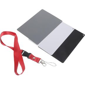 Popetpop Black Gray White Balance بطاقة للتصوير الفوتوغرافي Portable DSLR White Card