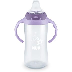 NUK Learner Cup, 10 Ounce, Tritan Gray Star – BPA Free, Spill Proof Sippy Cup