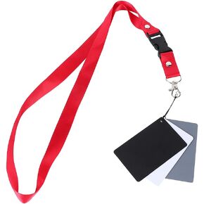 Exposure Color GrayWhiteBlack Balance Card Set, Accurate Exposure & Color Balance Card with Density, Portable Strap for Various Scenaries, Suit for Cameras & Camcorders
