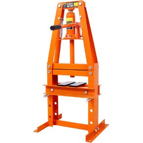 6 Ton Hydraulic Press, 6 Ton Benchtop Hydraulic A-Frame Shop Press with Press Plates Adjustable Working Table Height, Hydraulic Shop Press for Car Repair and Garage, Black