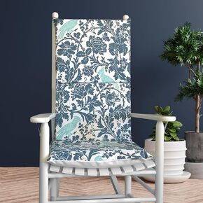 Textured Red Flower Pattern Rocking Chair Cushion