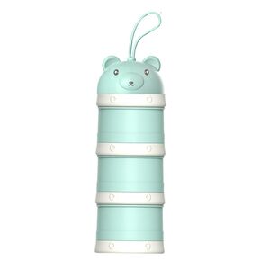 Baby Formula Dispenser on The Go, Formula Container for Travel, Milk Powder Dispenser to go, Outdoor Picnic Formula Holder for Baby Infant, Portable Storage Container for Snack, Fruit (Green)
