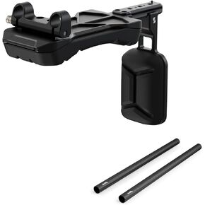SmallRig Universal 15mm Shoulder Pad Support + 12 inches(30cm) 15mm Carbon Fiber Rod for 15mm Rod