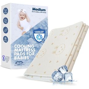 GML Bunny Summer Cooling Crib Mattress Pad – Waterproof Baby Mattress Protector for Toddler Bed – Breathable, Washable, Soft for Delicate Skin, Made in Korea, Q-Max 0.4 Small Size, 27.5x47