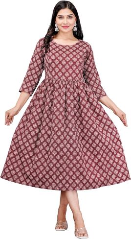 Women Maternity Kurtas Traditional Indian Tunic Tops for Pregnant women Ethnic Wear Breastfeeding Dress Both side Zipper in Saudi Arabia
