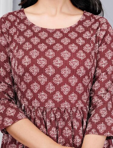 Women Maternity Kurtas Traditional Indian Tunic Tops for Pregnant women Ethnic Wear Breastfeeding Dress Both side Zipper in Saudi Arabia