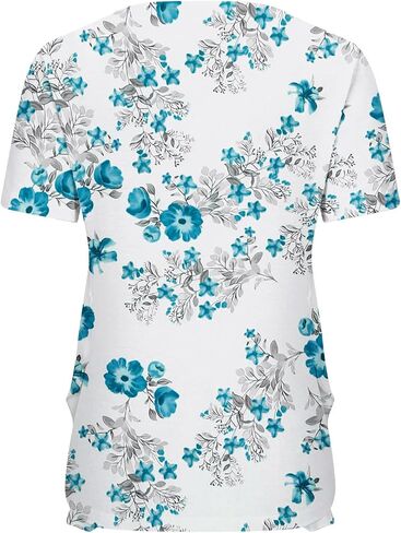 Women Summer Plus Size Short Sleeve Tops Fake Two Piece Loose Pleated Layered Blouse Shirt Hide Belly Tunic Tops in Kuwait