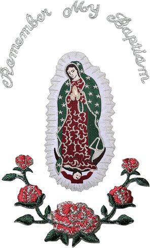 Baby Boy Communion Formal Suit Gold Guadalupe Maria Virgin Mary on Stole SM-20 in Saudi Arabia