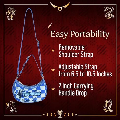 Fred Segal Harry Potter Shoulder Bag, Women's Checkered Mini Adjustable Crossbody Purse, Hufflepuff in Saudi Arabia