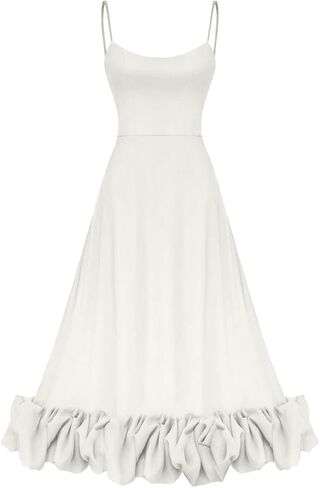 Women's Solid Color Fashion Strapless A Line Dress with 3D Flower Detail Elegant Summer Charm Summer Dresses in Saudi Arabia