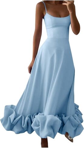 Women's Solid Color Fashion Strapless A Line Dress with 3D Flower Detail Elegant Summer Charm Summer Dresses in Saudi Arabia