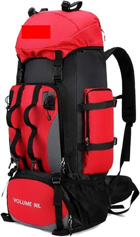 90L Hiking Camping Backpack Trekking Bag Rucksack Large Capacity Travel Outdoor Sports Bags Camping Equipment Men(1PCS) in Kuwait