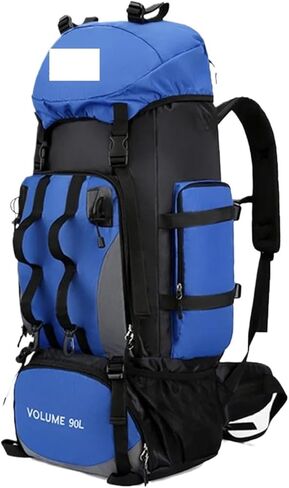 90L Hiking Camping Backpack Trekking Bag Rucksack Large Capacity Travel Outdoor Sports Bags Camping Equipment Men(1PCS) in Kuwait