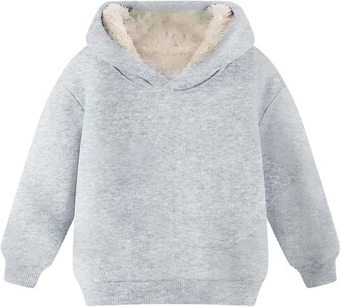 Fleece f𝘂r ذوي الياقات هوديي معاطف الأولاد للأطفال البنات القطن لينة طويلة الأكمام الطويلة جاكيتات السحب قمم من النوع الثقيل in Kuwait