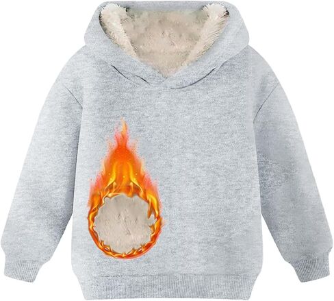 Fleece f𝘂r ذوي الياقات هوديي معاطف الأولاد للأطفال البنات القطن لينة طويلة الأكمام الطويلة جاكيتات السحب قمم من النوع الثقيل in Kuwait