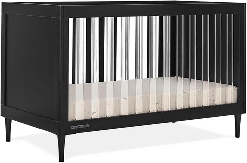 Delta Children Bowie 4-in-1 سرير أكريليك قابل للتحويل-Greenguard Gold Certified ، أسود الأبنوس الأسود in Saudi Arabia