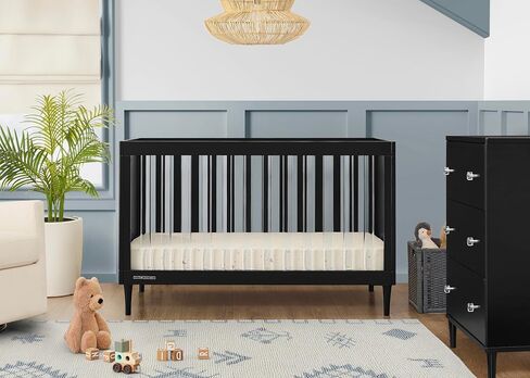 Delta Children Bowie 4-in-1 سرير أكريليك قابل للتحويل-Greenguard Gold Certified ، أسود الأبنوس الأسود in Saudi Arabia