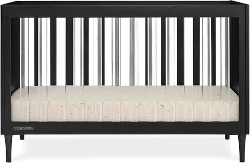 Delta Children Bowie 4-in-1 سرير أكريليك قابل للتحويل-Greenguard Gold Certified ، أسود الأبنوس الأسود in Saudi Arabia
