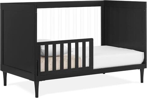 Delta Children Bowie 4-in-1 سرير أكريليك قابل للتحويل-Greenguard Gold Certified ، أسود الأبنوس الأسود in Saudi Arabia