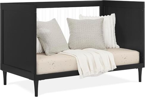 Delta Children Bowie 4-in-1 سرير أكريليك قابل للتحويل-Greenguard Gold Certified ، أسود الأبنوس الأسود in Saudi Arabia