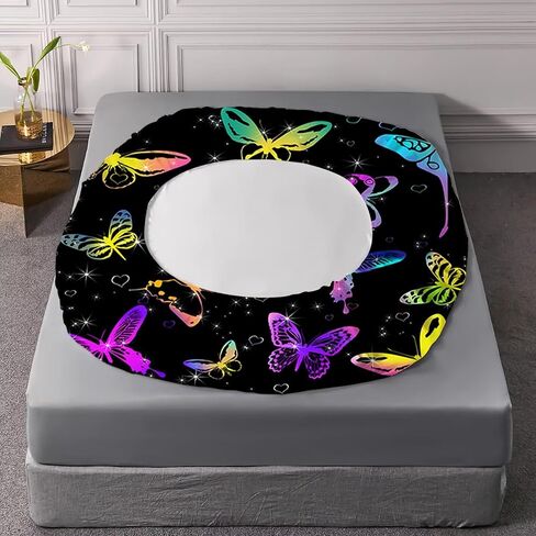 Kids Butterfly Sheets Set Queen for Girls Boys Room Decor Cute Microfiber Bed Sheets for Boys Girls Kids and Toddler, Bed in a Bag Packaged with 1 Fitted Sheet 1 Flat Sheet 2 Pillowcases in Saudi Arabia