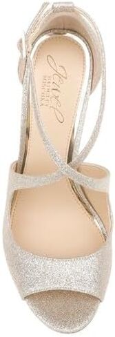 Jewel Badgley Mischka Jonna Glitter Peep Toe Pumps in Saudi Arabia