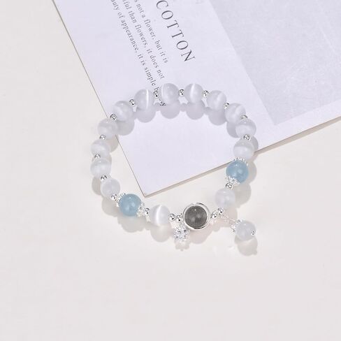 LWQQWL 8mm Beads Natural Gem Stone Bracelet Green Strawberry Crystal Bracelet Stretch Healing Crystal Bracelet for Women Girls in Kuwait