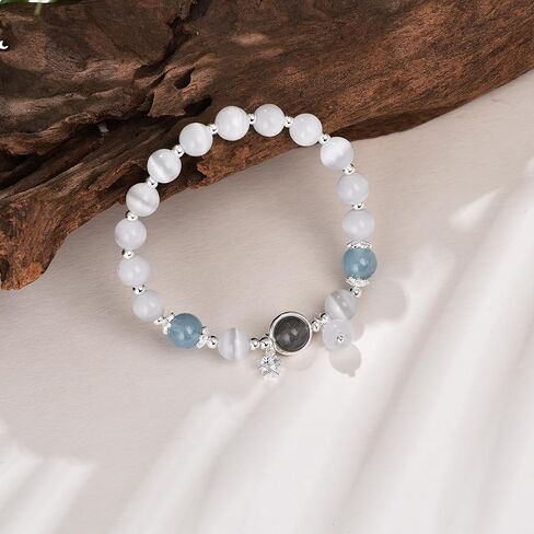 LWQQWL 8mm Beads Natural Gem Stone Bracelet Green Strawberry Crystal Bracelet Stretch Healing Crystal Bracelet for Women Girls in Kuwait