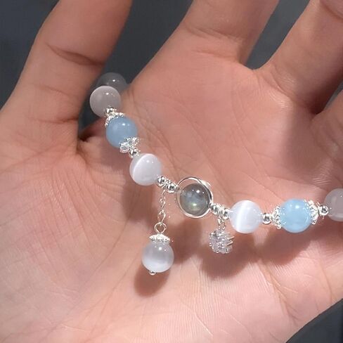 LWQQWL 8mm Beads Natural Gem Stone Bracelet Green Strawberry Crystal Bracelet Stretch Healing Crystal Bracelet for Women Girls in Kuwait