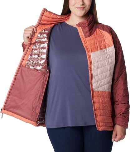 Columbia Women's Powder Lite II Full Zip Jacket, Beetroot/Faded Peach/Dusty Pink, Large in Saudi Arabia