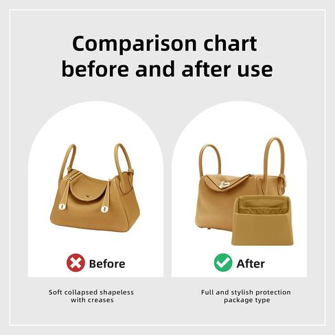 DGAZ Silk Purse Organizer Insert For Lindy 19/26/30/34 Bags, Silky Handbag & Tote Organizer, Bag in Bag,Simplicity Handbag & Tote Organizer in Kuwait