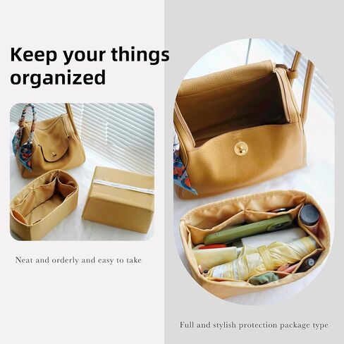 DGAZ Silk Purse Organizer Insert For Lindy 19/26/30/34 Bags, Silky Handbag & Tote Organizer, Bag in Bag,Simplicity Handbag & Tote Organizer in Kuwait